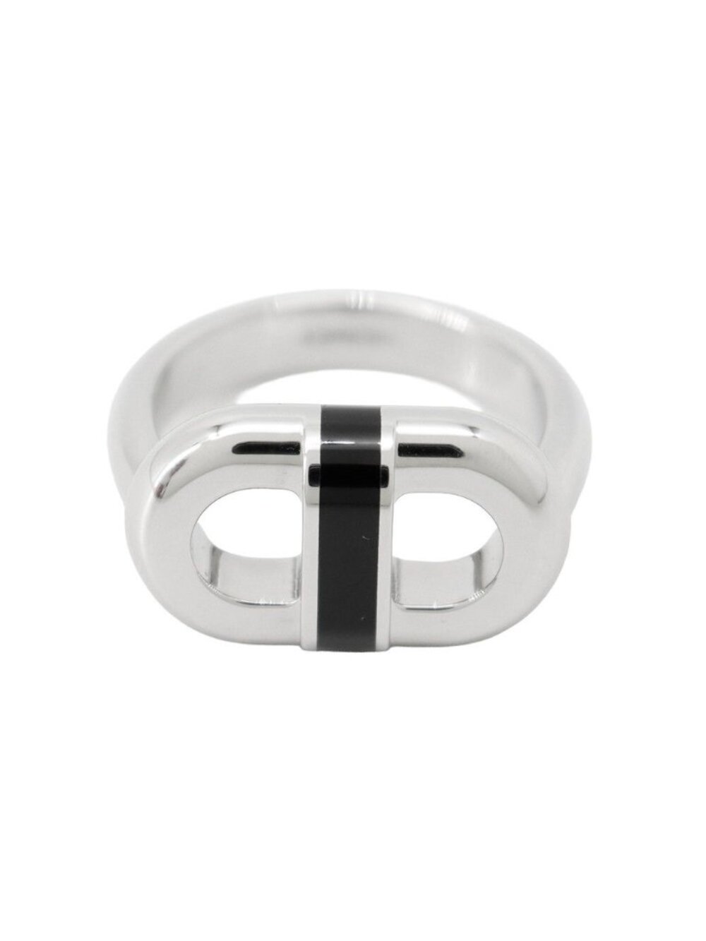 Hermes Ring Maillon Black Silver